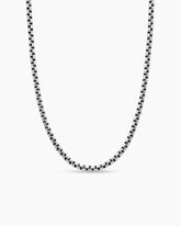 Box Chain Necklace in Sterling Silver with 14K Yellow Gold Accent, 3.6mm